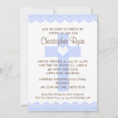 Spitze-QuerBaby-Taufe Inviation Einladung (Vorderseite)