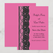Spitze Save the Date (Fuchsia) (Vorne/Hinten)