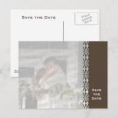 Spitze Save the Date Postkarte (Vorne/Hinten)