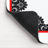 Spitze-schwarzer u. weißer roter Internatsschüler Mousepad (Ecke)