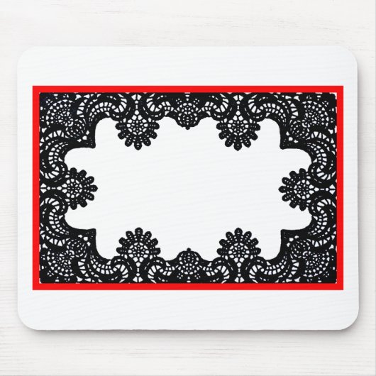 Spitze-schwarzer u. weißer roter Internatsschüler Mousepad (Vorne)