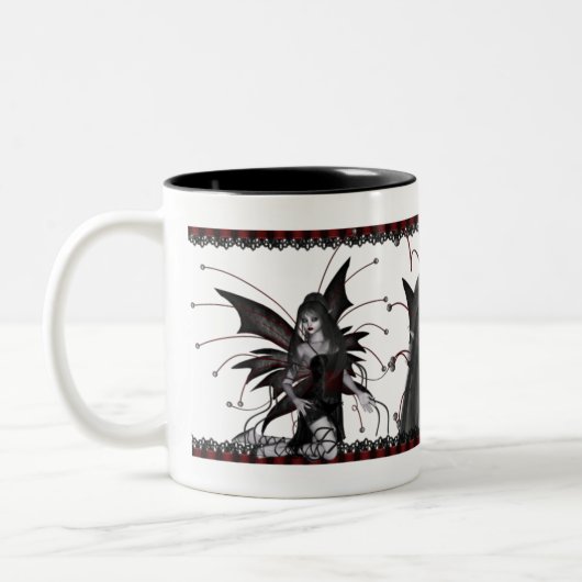 Spitze u. Feen Zweifarbige Tasse (Links)