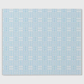 Spitze über blau Hochzeit Geschenkpapier (Flach)