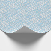 Spitze über blau Hochzeit Geschenkpapier (Ecke)