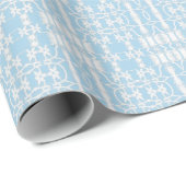 Spitze über blau Hochzeit Geschenkpapier (Rolleneckpunkt)
