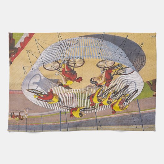 SPITZE über das Gelb Geschirrtuch (Horizontal)