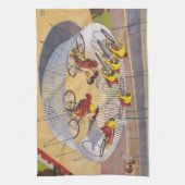 SPITZE über das Gelb Geschirrtuch (Vertikal)