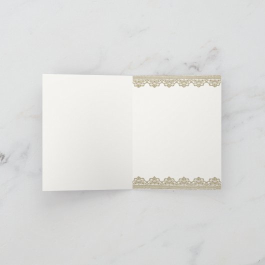 Spitze und Band Dankeschön Karten (Innenseite)