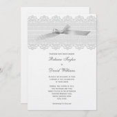 Spitze- und Bandhochzeitseinladungen Einladung (Vorne/Hinten)