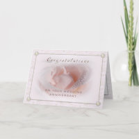 Spitze-und Perlen-Hochzeitstag-Karte