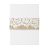 Spitze und Rosen auf dem Imitat hölzern Einladungsbanderole (Rückseitenbeispiel)