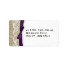 Spitze und schwarze Band Lila