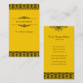 Spitze-verzierter Damast-Geschäfts-Karten-Entwurf Visitenkarte (Vorne/Hinten)