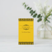 Spitze-verzierter Damast-Geschäfts-Karten-Entwurf Visitenkarte (Stehend Vorderseite)