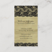 Spitze Vintage Scheren des schwarzen Visitenkarte (Rückseite)