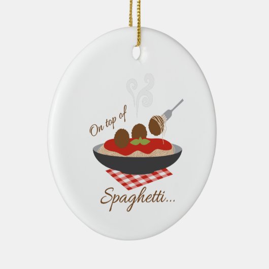 Spitze von Spaghetti Keramik Ornament (Rechts)