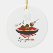 Spitze von Spaghetti Keramik Ornament (Vorne)