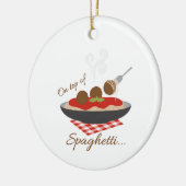 Spitze von Spaghetti Keramik Ornament (Links)