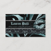 Spitzeaquamariner Zebra der Visitenkarte (Rückseite)