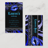 Spitzeblauer Zebra der Maskenbildner-Lippenn Visitenkarte (Vorne/Hinten)