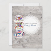 SpitzeDoilies u. Teacups-BrautBrunch-Einladung Einladung (Rückseite)