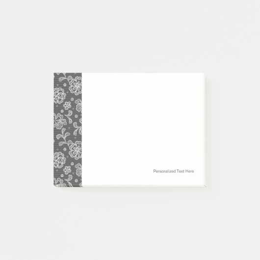 Spitzegewebemuster 1 post-it klebezettel (Vorderseite)