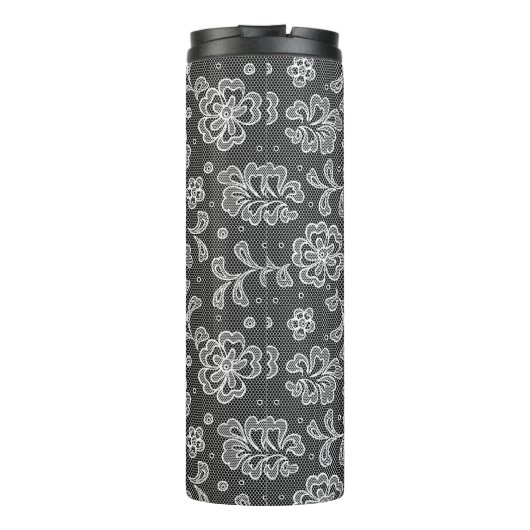 Spitzegewebemuster 1 thermosbecher (Rückseite)