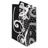 Spitzehintergrund 1 kleine geschenktüte (Vorderseite Schrägansicht)