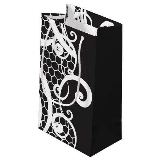 Spitzehintergrund 1 kleine geschenktüte (Rückseite Schrägansicht)