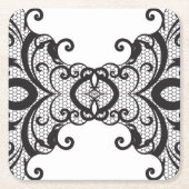 Spitzehintergrund 2 rechteckiger pappuntersetzer (Vorderseite)