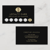 Spitzel auf schwarze Treuekarte Visitenkarte (Vorne/Hinten)