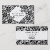 Spitzemit blumenmuster des Haarmakes-up Visitenkarte (Vorne/Hinten)