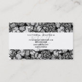 Spitzemit blumenmuster des Haarmakes-up Visitenkarte (Rückseite)