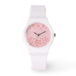 Spitzemuster, Blume Vintage 3 Armbanduhr