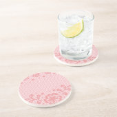 Spitzemuster, Blume Vintage 3 Getränkeuntersetzer (Seite)