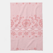 Spitzemuster, Blume Vintage 3 Handtuch (Vertikal)