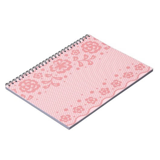 Spitzemuster, Blume Vintage 3 Notizblock (Linke Seite)