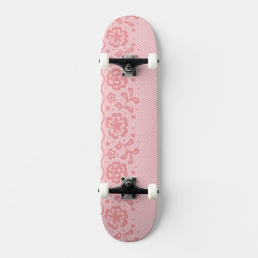 Spitzemuster, Blume Vintage 3 Skateboard (Vorderseite)