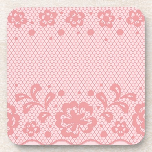 Spitzemuster, Blume Vintage 3 Untersetzer (Vorderseite)