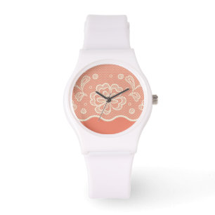 Spitzemuster, Blume Vintage 4 Armbanduhr
