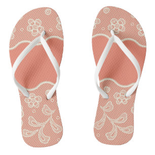 Spitzemuster, Blume Vintage 4 Badesandalen