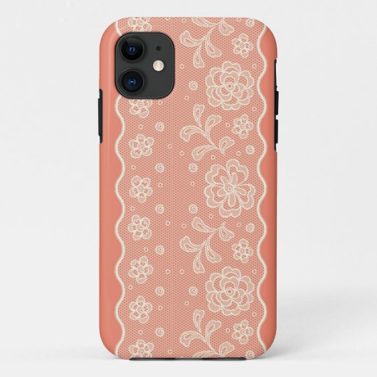 Spitzemuster, Blume Vintage 4 Case-Mate iPhone Hülle (Rückseite)