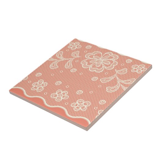 Spitzemuster, Blume Vintage 4 Fliese (Seite)