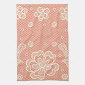 Spitzemuster, Blume Vintage 4 Handtuch (Vertikal)