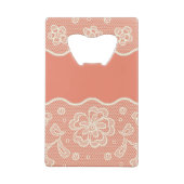 Spitzemuster, Blume Vintage 4 Kreditkartenflaschenöffner (Rückseite)