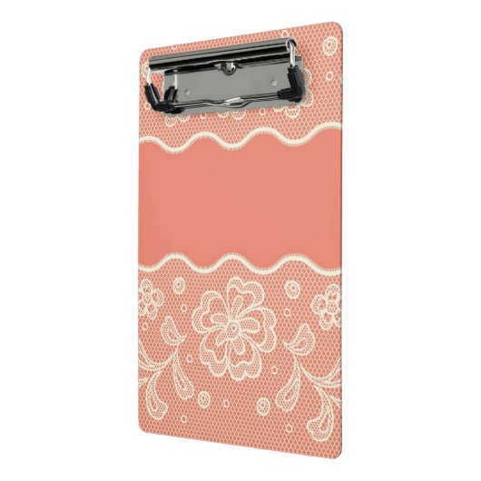 Spitzemuster, Blume Vintage 4 Mini Klemmbrett (Gewinkelt2)