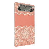 Spitzemuster, Blume Vintage 4 Mini Klemmbrett (Schrägansicht)