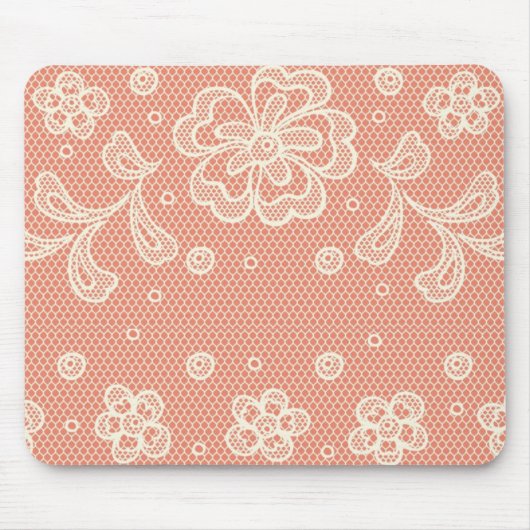 Spitzemuster, Blume Vintage 4 Mousepad (Vorne)