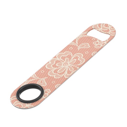 Spitzemuster, Blume Vintage 4 Speedflaschenöffner (Vorderseite Schrägansicht)