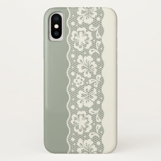 Spitzemuster, Blume Vintage 5 Case-Mate iPhone Hülle (Rückseite)